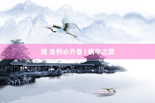 搞 走例必齐备 | 蜗牛之路