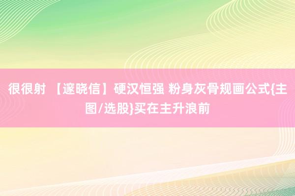 很很射 【邃晓信】硬汉恒强 粉身灰骨规画公式{主图/选股}买在主升浪前