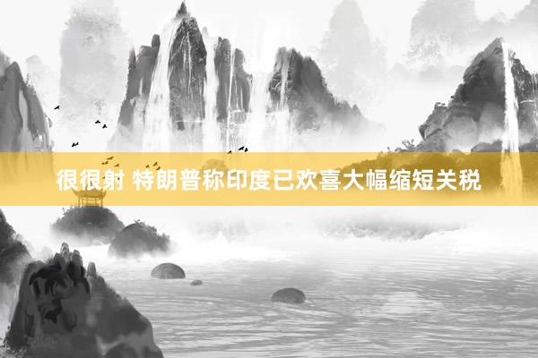 很很射 特朗普称印度已欢喜大幅缩短关税